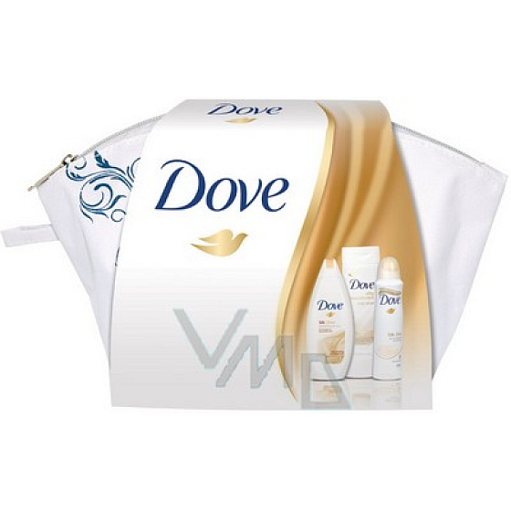 Dove Silk Deodorant Spray 150 ml + Duschgel 250 ml + Körperlotion 250 ml + Beutel, Kosmetikset