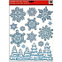 Fensterfolie ohne Leim Wald Eisflocken mit Silberglitter 42 x 30 cm
