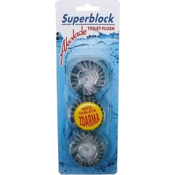 Akolade Superblock Blue WC-Block im 3 x 50 g Tank