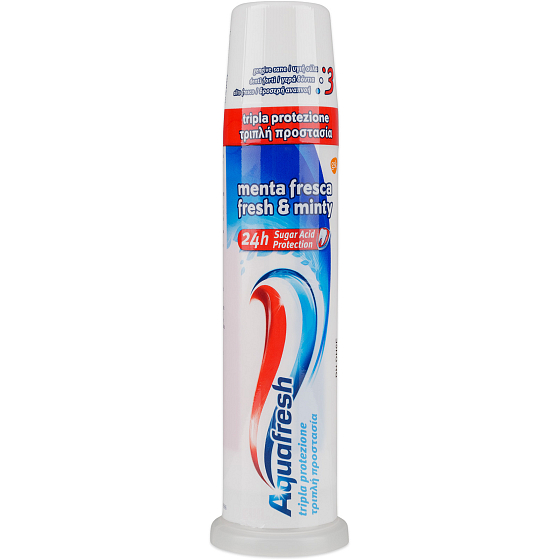 Aquafresh Family Protection Fresh & Minty Zahnpasta mit Spender 100 ml