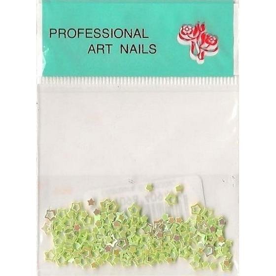 Professionelle Kunstnägel Nageldekorationen Sterne grün 1 Packung