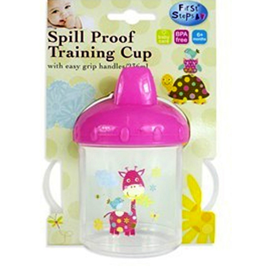First Steps Training Cup Tasse mit zwei Griffen 6+ Monate rosa 1 Stück
