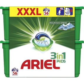 Ariel 3in1 Mountain Spring Gelkapseln zum Waschen von Kleidung 56 Stück 1674,4 g