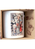 Böhmen Geschenke Keramikbecher mit einem Bild eines Schneemanns 350 ml