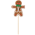 Lebkuchen aus Filzfliege grüne Aussparung 9 cm + Spieße