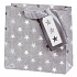 BSB Luxus Geschenk Papiertüte 14,5 x 15 x 6 cm Weihnachten Silver Stars VDT 416 - CD