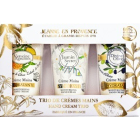 Jeanne en Provence Jasmin Geheime Handcreme + Verveine Agrumes Handcreme + Divine Olive Handcreme 3 x 75 ml, Kosmetikset