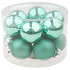 Flasche Glas hellgrün Set 2,5 cm, 12 Stück