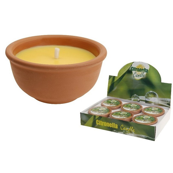 Bolsius Citronela Abwehrkerze terracotta 130 x 65 mm 1 Stück