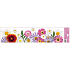Fensterfolie ohne Klebestreifen Blumen bunt und lila 64 x 15 cm