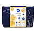 Nivea Firming Care Original Care Antitranspirant 50 ml + Firming Q10 + Vitamin C straffende Körperlotion 400 ml + Aprikosencreme Duschgel + Kosmetiktasche, Kosmetikset für Frauen