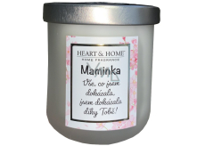 Heart & Home Frische Leinen Soja-Duftkerze mit Mamas Namen 110 g