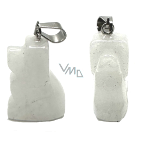 Quarz Hund Anhänger Naturstein, handgeschliffene Figur 1,8 x 2,5 x 8 mm, der perfekte Heiler Quarz Hund Anhänger Naturstein, handgeschliffene Figur 1,8 x 2,5 x 8 mm, der perfekte Heiler
