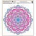 Fensterfolie ohne Kleber Rosa-blaues Mandala 30 x 33,5 cm