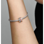 Charme Sterling Silber 925 Herz und Hufeisen, 4 Ringe - drehbare Perle am Armband Liebe