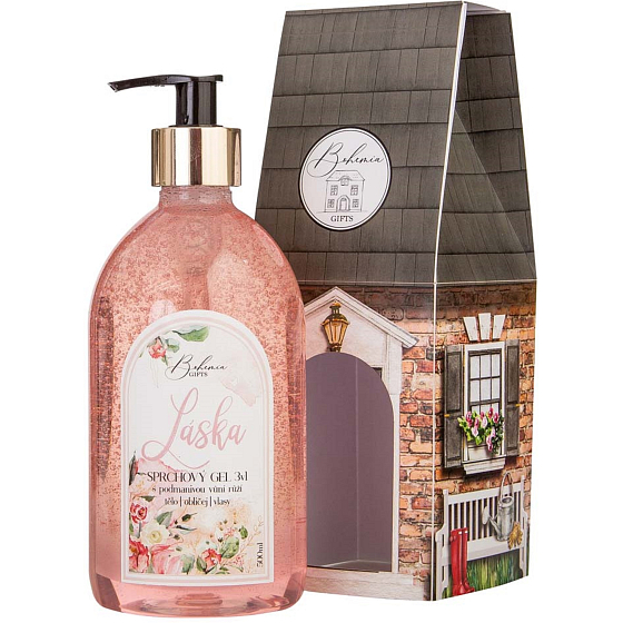 Bohemia Gifts Love House 3in1 Duschgel für Körper, Haare und Hände 500 ml