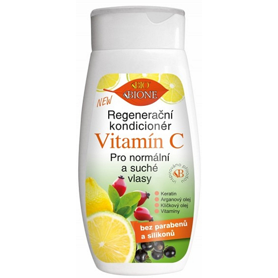 Bione Cosmetics Vitamin C regenerierende Spülung für normales und trockenes Haar 260 ml
