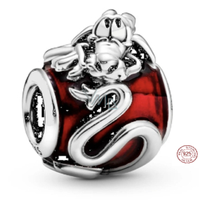 Charme Sterling Silber 925 Disney, Mushu, Mulan, Perle auf Armband Film Charme Sterling Silber 925 Disney, Mushu, Mulan, Perle auf Armband Film
