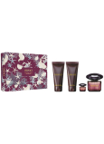 Versace Crystal Noir Pour Femme parfémovaná voda 90 ml + sprchový gel 100 ml + tělové mléko 100 ml + parfémovaná voda 5 ml, dárková sada pro ženy