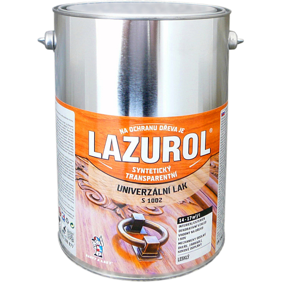 Lazurol S1002 Glanz, Lack für Metall und Holz, farblos, 4 l