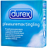 Durex Pleasuremax Prickelndes Kondom mit Wellenschliff und Bossen Nennweite: 56mm 3 Stück