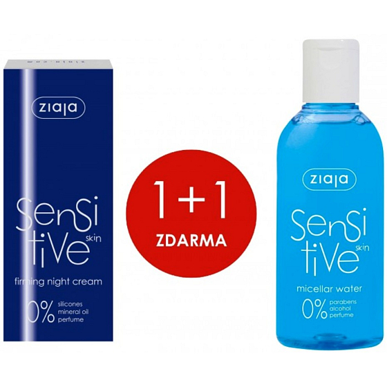 Ziaja Sensitive Nachtcreme 50 ml + Sensitive Mizellenwasser 200 ml, Duopack