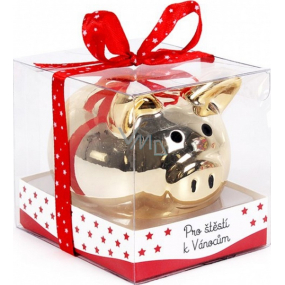 Albi Moneybox Piglet Gold Für glückliche Weihnachten 6 cm