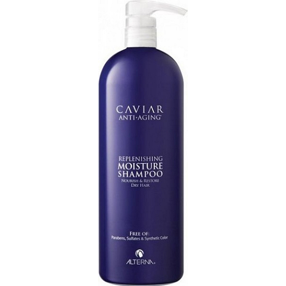 Alterna Caviar Replenishing Moisture Kaviar revitalisierendes Feuchtigkeitsshampoo für trockenes und strapaziertes Haar 1 l Maxi