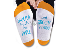 Nekupto Familiengeschenke mit Humor Socken Ich würde für Bier springen, Größe 39-42