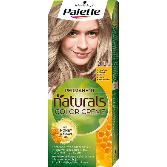 Schwarzkopf Palette Permanente Naturfarben Creme Haarfarbe 9-1 Cooles beige Kitz