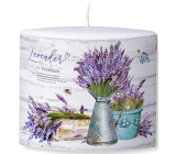 Kerzen Lavendelduftkerze mit Lavendelaufkleber Ellipse 110 x 45 x 110 mm 1 Stück