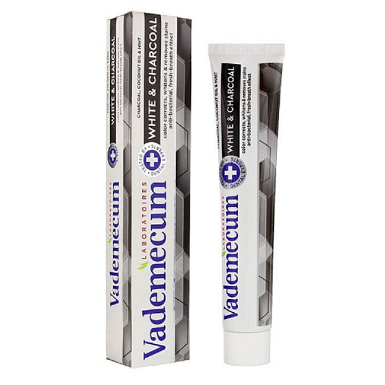 Vademecum ProLine White & Charcoal Zahnpasta mit Whitening-Effekt 75 ml
