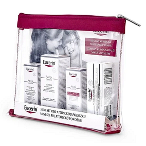 Eucerin AtopiControl Körperlotion 20 ml + Akutcreme 7 ml + Handcreme 7 ml + Lippenbalsam, Kosmetikset für atopische Haut
