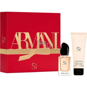 Giorgio Armani Sí parfümiertes Wasser für Frauen 30 ml + Körperlotion 75 ml, Geschenkset