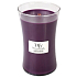 WoodWick Spiced Blackberry - Würzige Brombeerduftkerze mit Holzdocht und Deckelglas groß 609 g
