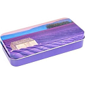 Esprit Provence Lavendel Toilettenseife 60 g + Duftbeutel + Handcreme 30 ml + Blechdose mit Bild des Sonnenuntergangs, Kosmetikset für Damen