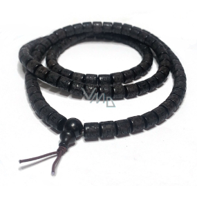 180 Mala-Halskette Ebenholz natürliche tibetisch-buddhistische Gebetsmühle, sechs Zeichen Mantra-Perlen, 8 mm x 8 mm 180 Mala-Halskette Ebenholz natürliche tibetisch-buddhistische Gebetsmühle, sechs Zeichen Mantra-Perlen, 8 mm x 8 mm