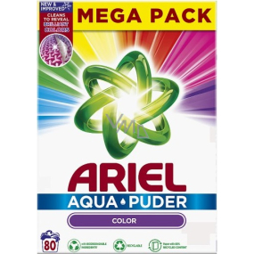 Ariel Aquapuder Color Universalwaschmittel für Buntwäsche 80 Dosen 5,2 kg