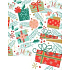 Nekupto Weihnachtsgeschenkpapier 70 x 1000 cm Weiß mit Geschenken