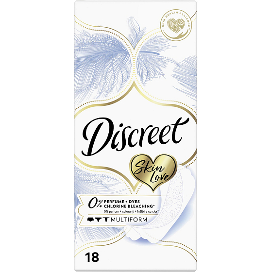 Discreet Skin Love Slip Slipeinlagen ohne Parfüm für den täglichen Gebrauch 18 Stück