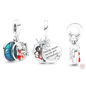 Sterling Silber 925 Disney Lilo & Stitch - Familie bedeutet, dass niemand zurückgelassen wird, 2in1 Familienarmband-Anhänger Sterling Silber 925 Disney Lilo & Stitch - Familie bedeutet, dass niemand zurückgelassen wird, 2in1 Familienarmband-Anhänger