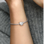 Charme Sterling Silber 925 Herz, Mutter, Klee, Perle auf Armband Familie