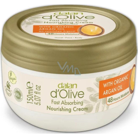 Dalan d Olive Nourishing Cream Hand- und Körpercreme mit Arganöl für normale bis trockene Haut 150 ml