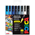 Posca Universal-Satz Acrylmarker 0,9 - 1,3 mm Mix aus kühlen Tönen 8 Stück PC-3M