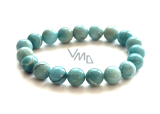 Larimar Armband 10mm/16 - 17cm, Liebe, Ruhe, Ausgeglichenheit