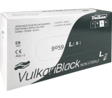 Vulkan Black Rukavice jednorázové nitrilové bezprašné černé, velikost L, 100 kusů