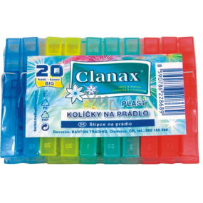 Clanax Große Wäscheklammern aus Kunststoff 20 Stück