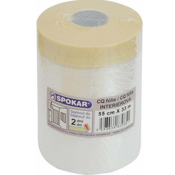 Spokar CQ-Folie mit Papierklebeband, 55 cm × 33 m