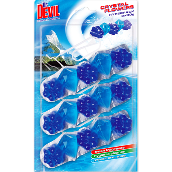 Dr. Devil Polar Aqua Crystal Flowers WC Vorhang 3 x 30 g