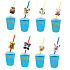 EP Line Drinkeez Becher mit Strohhalm und Tier mit Geräuschen 1 Stück verschiedene Arten, empfohlenes Alter 3+